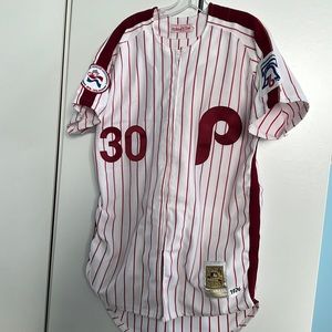 1976 Philly Philadelphia Phillies Mitchell & Ness Cooperstown Cash Jersey EUC L